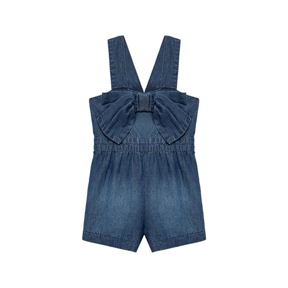 Habitual Bow Front Romper, Blue